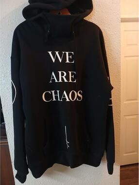 Dolls Kill x Marilyn Manson "We Are Chaos" Black Graphic Hoodie Size M